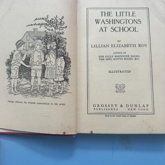Vintage 1920s Book, "The Little Washingtons at School" Rare Children's Book - Picture 3 of 8